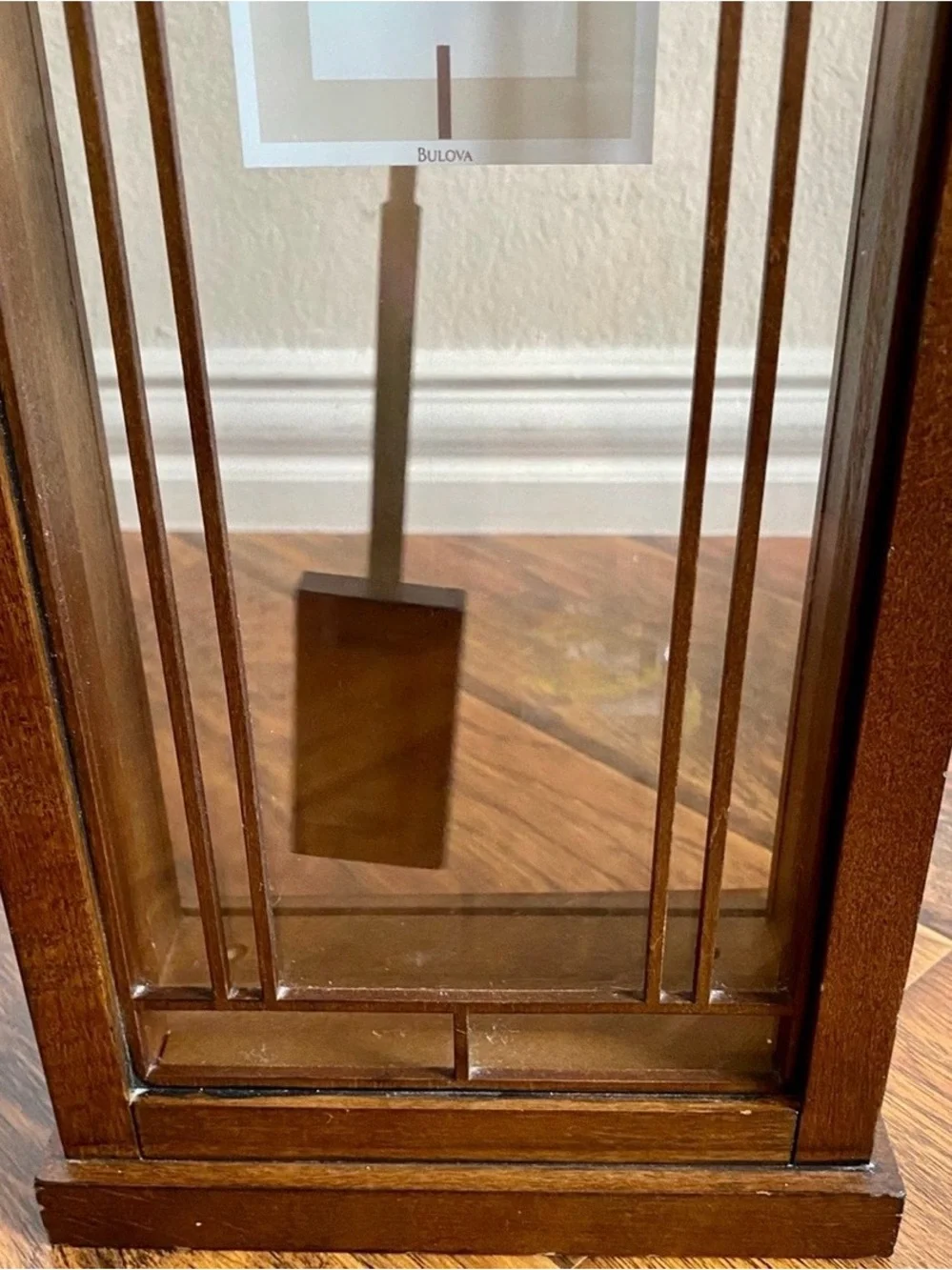 Bulova B1852 Frank Lloyd Wright Collection Wood Pendulum Clock